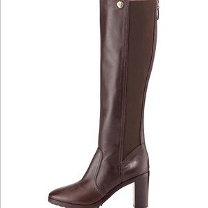 TORY BURCH Sullivan leather knee boot brown EUC